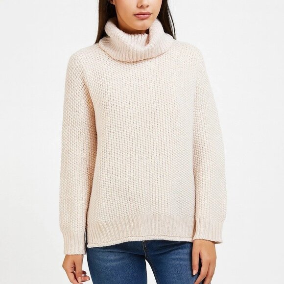 womens apricot long sleeve turtleneck heavy sweater size XL - Picture 1 of 4